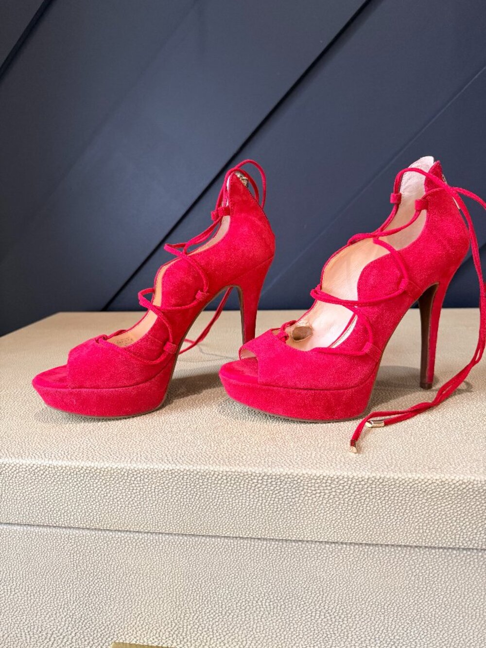 Jessica Simpson Red Strappy Heels Size 7.5